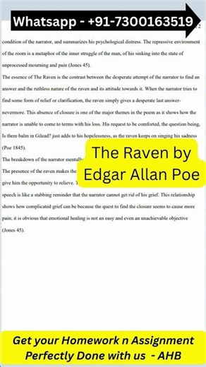 The Raven by Edgar Allan Poe Penn Foster