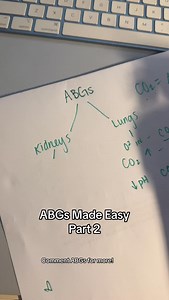 Xiara Perez on Instagram: "Comment ABGs for more ❤️ Steps on how to interpret below! First, check if the arrows match. Use the mnemonic: Respiratory = Opposite Metabolic = Equal Example: → If pH is low and CO₂ is high → that’s a respiratory acidosis (arrows are opposite). → If pH is low and HCO₃ is also low → that’s metabolic acidosis (arrows match). How to interpret an ABG in 5 steps Check the pH level: If the pH is high, it indicates alkalosis, while a low pH indicates acidosis. Check the CO2 