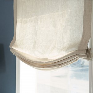 Pure Linen Custom Relaxed Roman Shades, Light Weight Fabric Blinds, Made to Order - Etsy