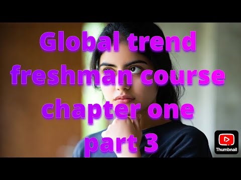 Global trend chapter one Afaan Oromoodhaan