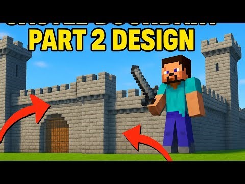 Minecraft Castle Boundary Design Part 2 | Ultimate Wall Upgrade 🏰🔥