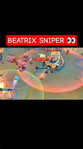 BEATRIX PERFECT AIM 😳 One Shot One Kill Sniper Gameplay! 🔥 #mlbb #beatrix