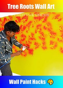 😳Innovative Wall Art with Tree Root Effect🏠 | Creative Hacks 2.0