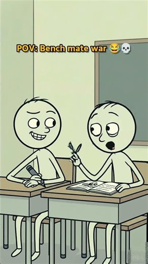 POV: Me and My Bench Mate Ruining Each Other’s Notebook 😂💀