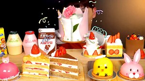 58K views · 2.4K reactions | ASMR Dessert Party  Chocolate Cake Crepe Moose Cake Mukbang | 봉길이 Bonggil | Facebook