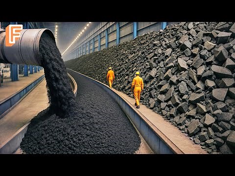 How Millions of Tons of Asphalt Are Recycled Into New Roads Inside Massive Asphalt Factory