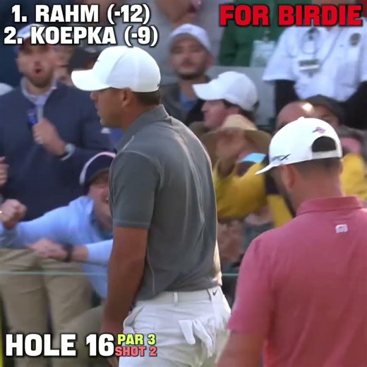 The ending to the 2023 Masters! Rahm vs Koepka! #golf #masters #augusta #jonrahm #fyp #livgolf #23