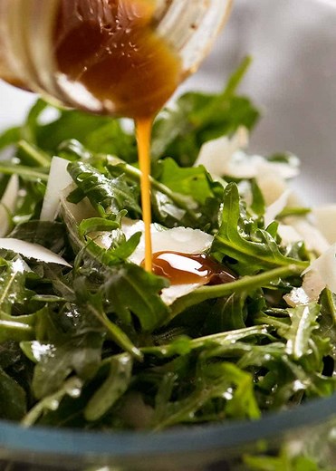 Rocket Salad with Balsamic Dressing and Shaved Parmesan