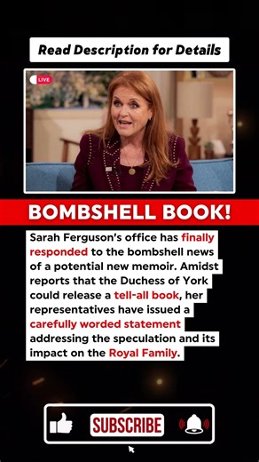 JUST IN: Why the Duchess of York’s New Book is Shaking the Palace Now