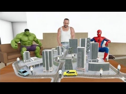 GIANT FRANKLIN CONTROLS THE TINY CITY 😱🏙️ ||indian bike driving 3d ‎⁨@Heligamer