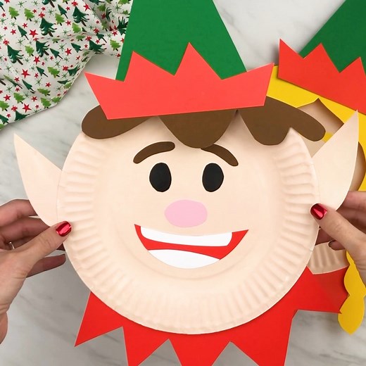 33K views · 2.3K reactions | Kids will want to create this adorable elf paper plate craft this Christmas! Get the template on the blog. | Simple Everyday Mom | Facebook