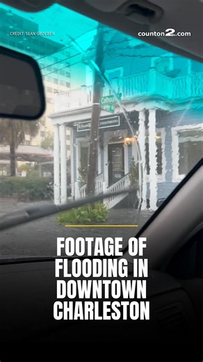 2.4M views · 10K reactions | Sean Groeber reported footage of the flooding on Calhoun Street in Downtown Charleston. Stay up to date on the weather conditions here: https://www.counton2.com/weather/flash-flood-watch-in-effect-for-lowcountry-through-early-sunday-morning/?utm_medium=social&utm_source=facebook_WCBD_News_2 | WCBD News 2 | Facebook