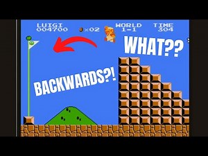 Playing Super Mario Bros BACKWARDS?! FULL GAME in REVERSE!!