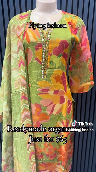 Explore Readymade Organza Suits at Flying Fashions