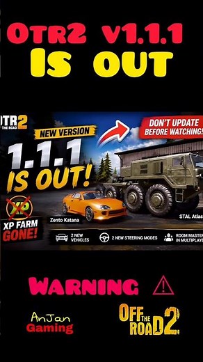 🚨 OTR 2 V1.1.1 Update Warning! XP Farm Gone 😭 Don't Update Yet