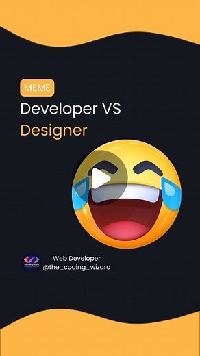 The Coding Wizard | Web Development & AI | 1M🎯 on Instagram: "Designer VS Developer 😂 #codingmemes #developer #designer #fun #memes #codermemes"