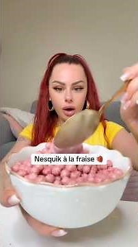 Strawberry Nesquik taste test 🍓 #nesquik #tastetest #food