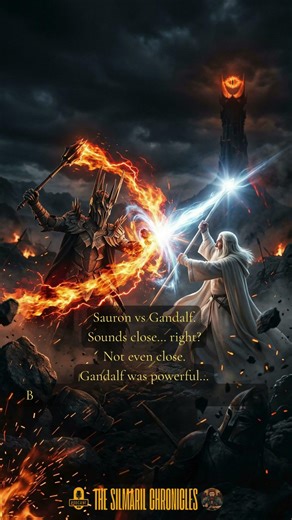 Sauron vs Gandalf — Who Wins? #lordoftherings #fantasy #silmarillion #tolkien