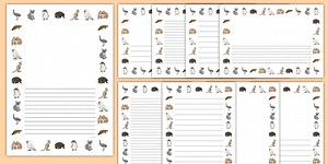 Australian Animals Page Borders