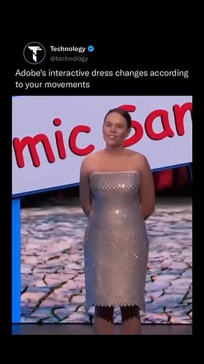 Technology | Adobe’s Project Primrose introduces a new era of fashion, featuring a dress that changes colors and patterns in real-time 👗 This... | Instagram