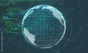 world wide web glowing globe