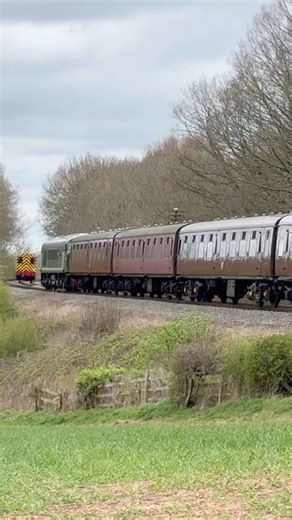Two classic diesel locomotives pass at the GCR Goods Friday event