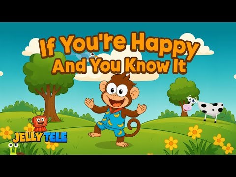If You're Happy and You know it | Nursery Rhyme | JellyTelly TV | Childrens Songs