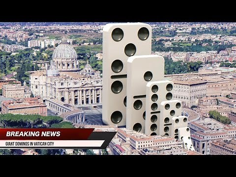 Domino Effect V14 The largest domino simulation on Real Footage 🔥