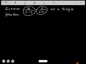 Algebraic Fractions: Expressing as single fraction | Genius Pro Online School | Facebook