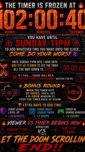 Live at 9pm! Can you add to the timer? #interactive #timer #clock #forfeits #challenge