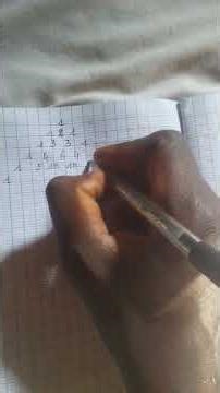 comment faire le triangle de Pascal