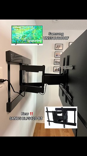 How to mount a new SANUS full motion TV bracket 🌟 #leslievillegeek #leslievillegeeks #tvinstall #tvinstallation #tvmount #tvmounting #samsungtv #hidewires #inwallconcealment #tvprofessional #sanus #sanusmount #tvbracket #tvbracketinstallation #fullmotiontvmount #fullmotion