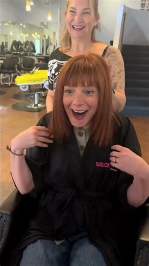 She loved this huge hair transformation!