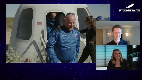 Moment first black astronaut returns from first-time space trip