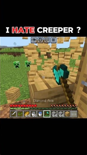 I HATE CREEPER ? #minecraft #minecraftshorts #shorts