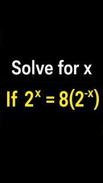 Easy or Impossible? Solve for x! 🤯#maths #shorts #algebra #exponents