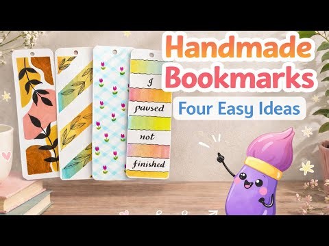 4 Aesthetic DIY Bookmarks 🌿 Easy Handmade Bookmark Ideas | Cute & Simple