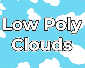 50 Low Poly Clouds by Chadderbox