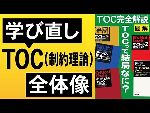 【TOC】TOC(制約理論)って多すぎてわからない問題を、３つに整理して理解する方法を解説（図解あり）