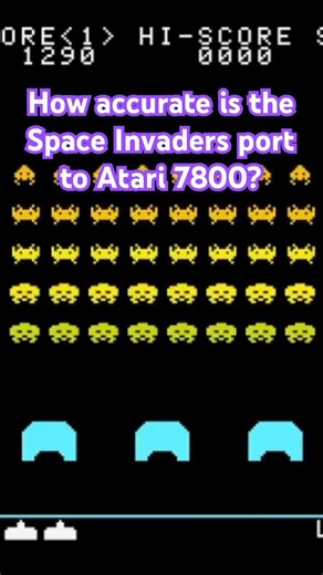 How accurate is the Space Invaders port to Atari 7800? #shorts