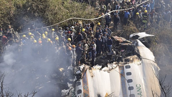 At least 68 dead after plane crashes in Nepal