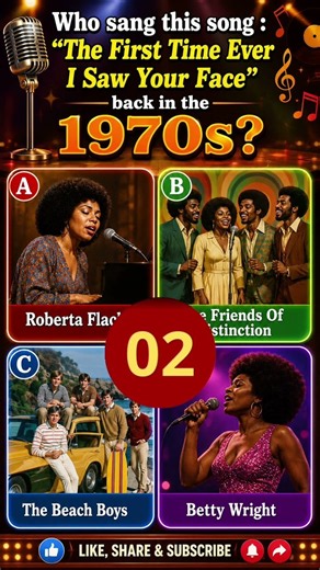 🎤 Who Sang “The First Time Ever I Saw Your Face”? | 1970s Music Quiz #shorts