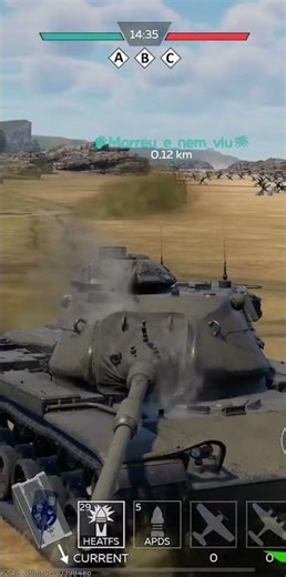 Shooting both mgs on the m60a1 aos at once in war thunder mobile