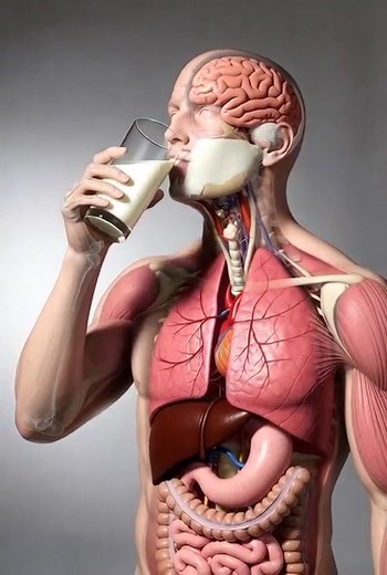 81K views · 757 reactions | #MilkBenefits #DrinkMilkDaily #HealthyBodyTips #StrongBones #NutritionFacts #HealthyLiving #BodyEducation #InsideOurBody #WhatHappensInYourBody #HealthReels #FoodScience #DigestiveSystem #CalciumRich #ProteinPower #MuscleGrowthFuel #BoneStrength #HealthyLifestyleTips #MilkIsGood #HealthAwareness #ImmunityBoost | WellnessMotion 3D | Facebook