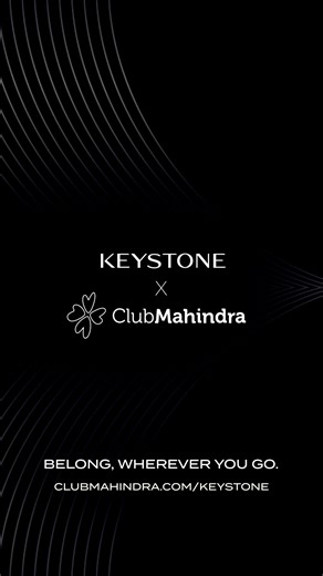 Belong, wherever you go. Introducing Keystone – the privileged access programme that unlocks a world of elevated holiday experiences. Offering 7 days/8 nights of unforgettable holidays each year across 140 Club Mahindra resorts in India and abroad, Keystone is designed for modern families who seek simplicity, flexibility, and the joys of meaningful travel. [ Club Mahindra, Club Mahindra Resorts, Keystone, Rewards ] | Club Mahindra