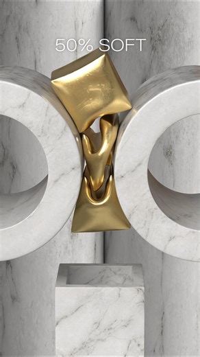 0% vs 100% Softness 3D Soft Body Simulation #3d #shorts #blender