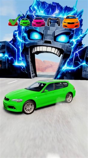 Big & Small Cars vs Steve, Baby Zombie, Alex, Skeleton & Enderman! 😱 #beamng #minecraft