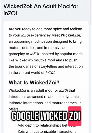 Discover Wicked Zoi: New Mod for The Sims 4
