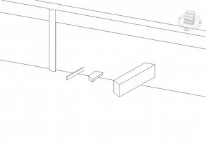 Beam join geometry with wall