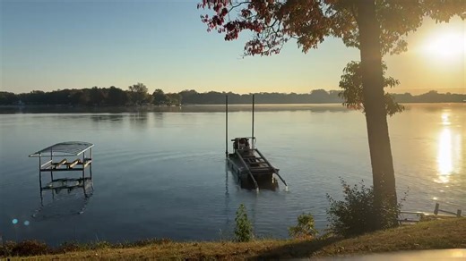Fork barge on Lake Fenton | Andrew's Dock & Hoist LLC